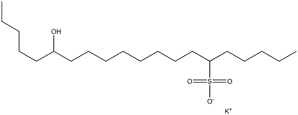 15-Hydroxyicosane-6-sulfonic acid potassium salt Struktur