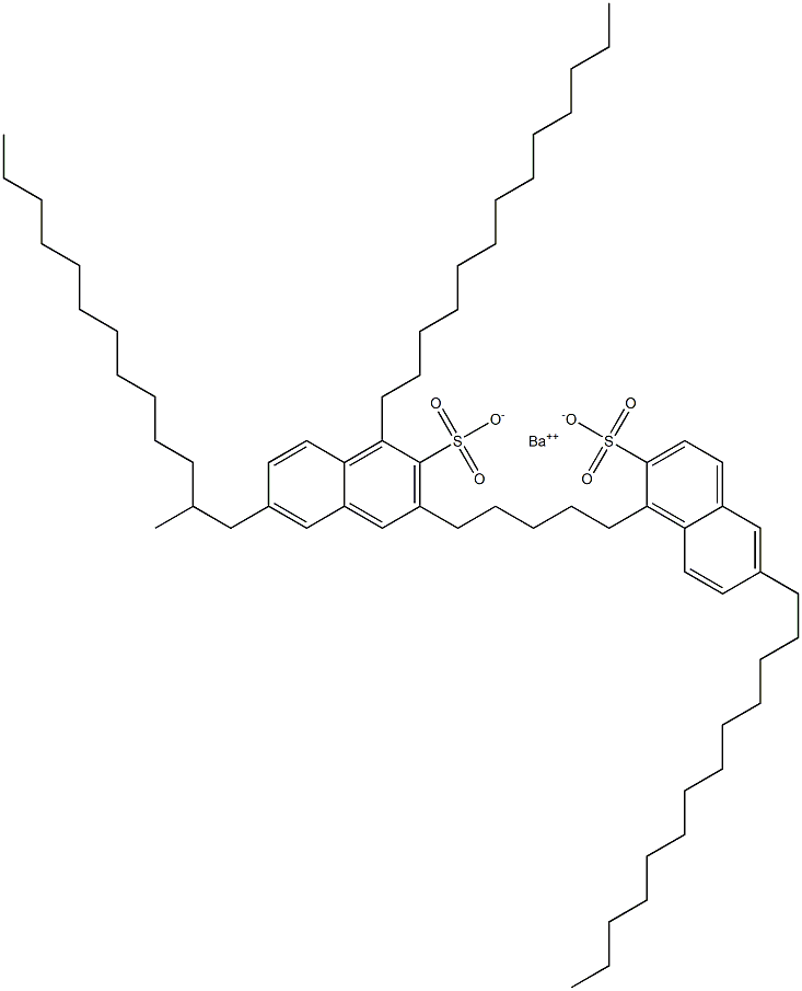 Bis(1,6-ditridecyl-2-naphthalenesulfonic acid)barium salt Struktur