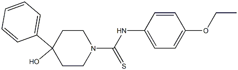 N-(4-Ethoxyphenyl)-4-hydroxy-4-phenyl-1-piperidinecarbothioamide Struktur