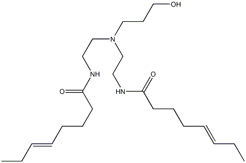 N,N'-[3-Hydroxypropyliminobis(2,1-ethanediyl)]bis(5-octenamide) Struktur