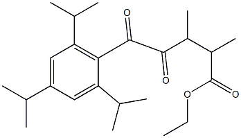 4-(2,4,6-Triisopropylbenzoyl)-2,3-dimethyl-4-oxobutyric acid ethyl ester Struktur