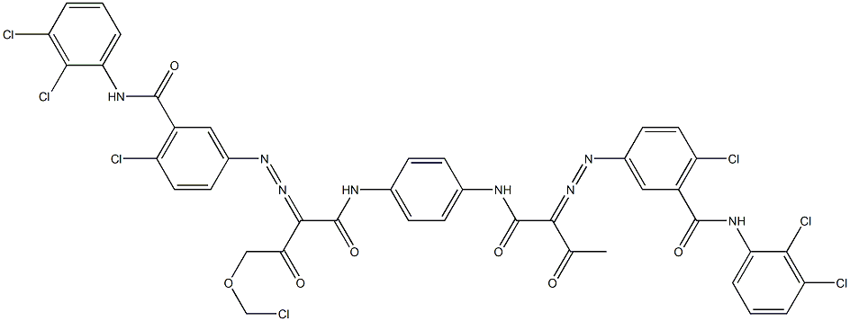 3,3'-[2-(Chloromethyloxy)-1,4-phenylenebis[iminocarbonyl(acetylmethylene)azo]]bis[N-(2,3-dichlorophenyl)-6-chlorobenzamide] Struktur