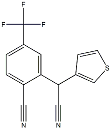 (2-Cyano-5-trifluoromethylphenyl)(3-thienyl)acetonitrile Struktur