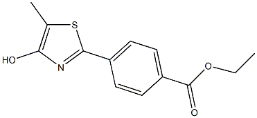 4-(4-Hydroxy-5-methyl-2-thiazolyl)benzoic acid ethyl ester Struktur