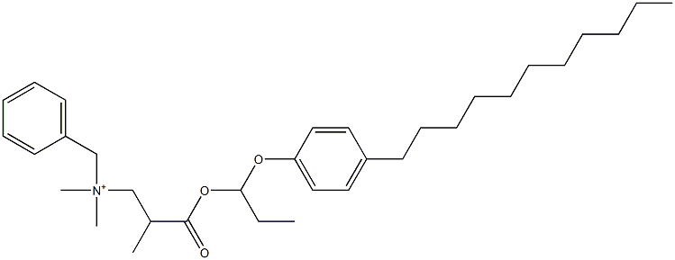 N,N-Dimethyl-N-benzyl-N-[2-[[1-(4-undecylphenyloxy)propyl]oxycarbonyl]propyl]aminium Struktur