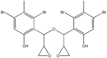 2,4-Dibromo-6-hydroxy-3-methylphenylglycidyl ether Struktur