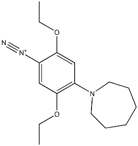 2,5-Diethoxy-4-[(hexahydro-1H-azepin)-1-yl]benzenediazonium Struktur