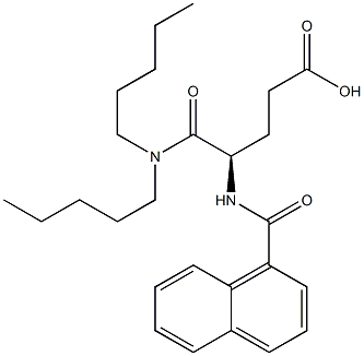 (R)-4-(1-Naphthoylamino)-5-oxo-5-dipentylaminovaleric acid Struktur