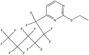 4-(Tridecafluorohexyl)-2-(ethylthio)pyrimidine Struktur