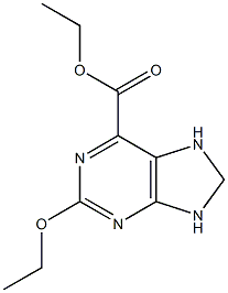 2-Ethoxy-8,9-dihydro-7H-purine-6-carboxylic acid ethyl ester Struktur