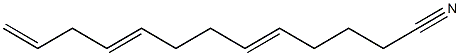 5,9,12-Tridecatrienenitrile Struktur