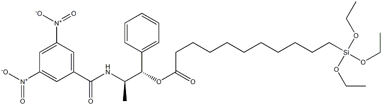 11-(Triethoxysilyl)undecanoic acid [(1S,2R)-1-phenyl-2-[(3,5-dinitrobenzoyl)amino]propyl] ester Struktur