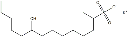 9-Hydroxytetradecane-2-sulfonic acid potassium salt Struktur