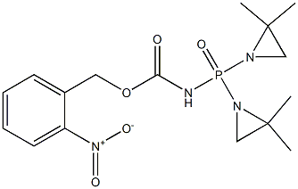 N-[Bis(2,2-dimethyl-1-aziridinyl)phosphinyl]carbamic acid 2-nitrobenzyl ester Struktur