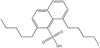 2,8-Dipentyl-1-naphthalenesulfonic acid Struktur