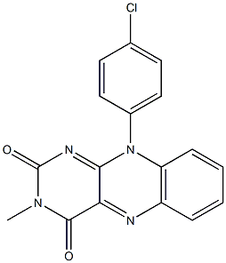 3-Methyl-10-(4-chlorophenyl)pyrimido[4,5-b]quinoxaline-2,4(3H,10H)-dione Struktur