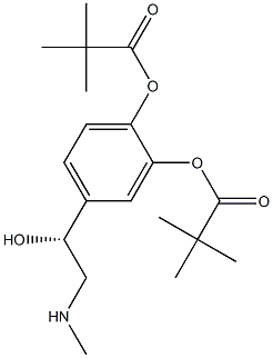 4-[(R)-1-Hydroxy-2-(methylamino)ethyl]-1,2-phenylenebis(2,2-dimethylpropanoate) Struktur