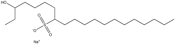 3-Hydroxyicosane-8-sulfonic acid sodium salt Struktur