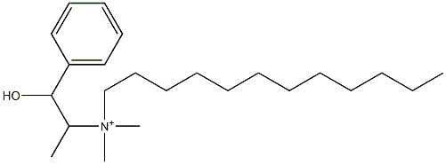 Dodecyl(1-methyl-2-hydroxy-2-phenylethyl)dimethylaminium Struktur