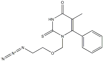 1-[(2-Azidoethoxy)methyl]-6-phenylthiothymine Struktur