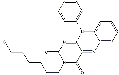 3-(6-Mercaptohexyl)-10-phenylbenzo[g]pteridine-2,4(3H,10H)-dione Struktur