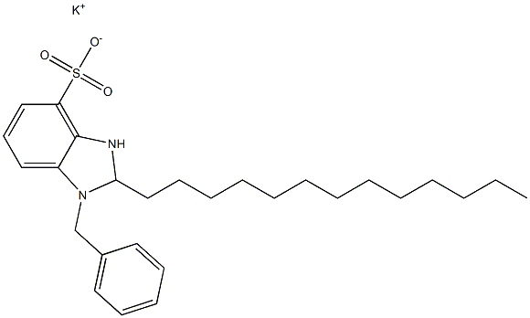 1-Benzyl-2,3-dihydro-2-tridecyl-1H-benzimidazole-4-sulfonic acid potassium salt Struktur