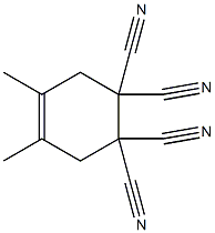 4,5-Dimethyl-4-cyclohexene-1,1,2,2-tetracarbonitrile Struktur