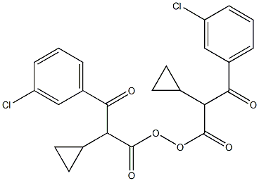 (3-Chlorobenzoyl)(cyclopropylacetyl) peroxide Struktur