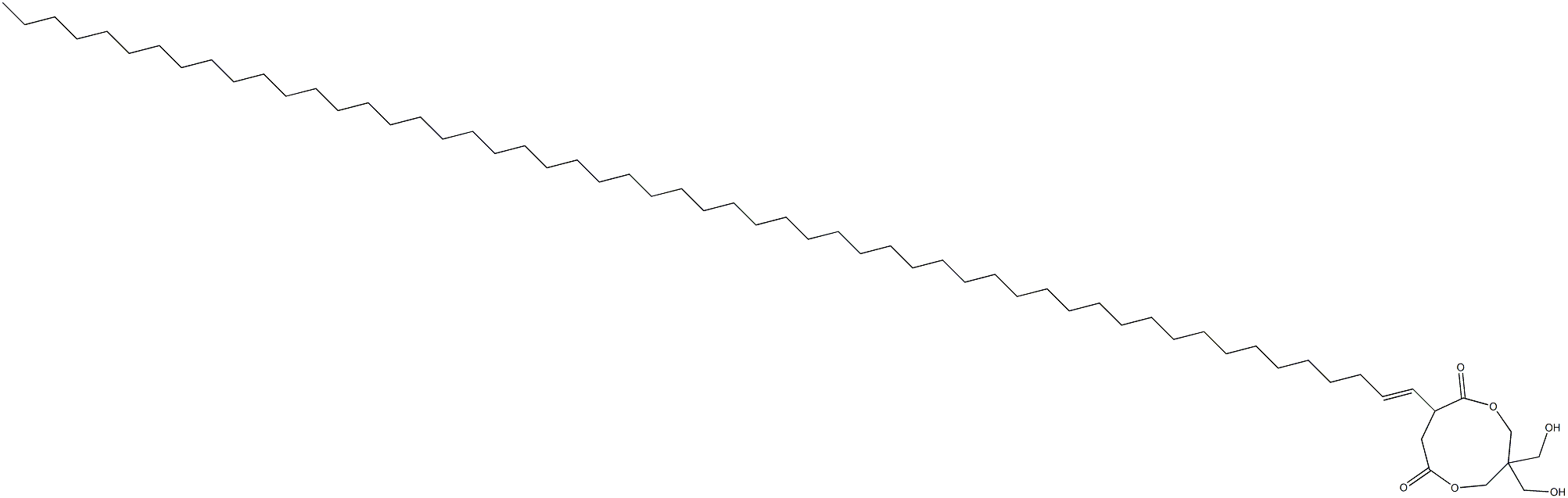 3,3-Bis(hydroxymethyl)-8-(1-pentapentacontenyl)-1,5-dioxacyclononane-6,9-dione Struktur