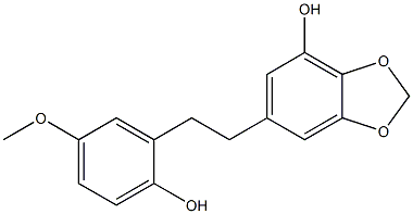 6-[2-(2-Hydroxy-5-methoxyphenyl)ethyl]-1,3-benzodioxol-4-ol Struktur