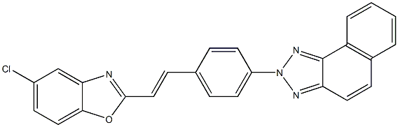 5-Chloro-2-[(E)-4-[2H-naphtho[1,2-d]triazol-2-yl]styryl]benzoxazole Struktur