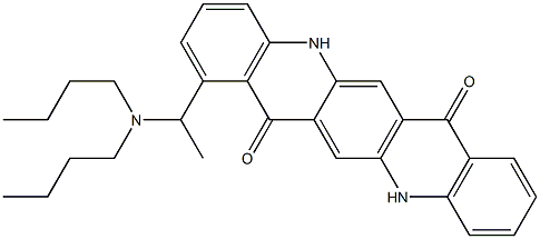 1-[1-(Dibutylamino)ethyl]-5,12-dihydroquino[2,3-b]acridine-7,14-dione Struktur