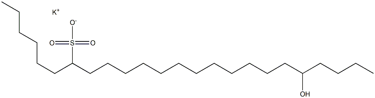 20-Hydroxytetracosane-7-sulfonic acid potassium salt Struktur