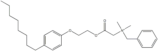 N,N-Dimethyl-N-benzyl-N-[[[2-(4-octylphenyloxy)ethyl]oxycarbonyl]methyl]aminium Struktur