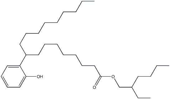 9-(2-Hydroxyphenyl)stearic acid 2-ethylhexyl ester Struktur