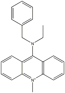 9-(Benzylethylamino)-10-methylacridin-10-ium Struktur