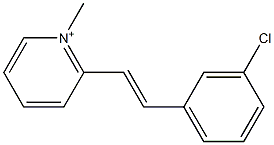 2-(3-Chlorostyryl)-1-methylpyridinium Struktur