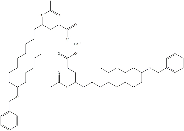 Bis(13-benzyloxy-4-acetyloxystearic acid)barium salt Struktur