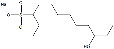 10-Hydroxydodecane-3-sulfonic acid sodium salt Struktur