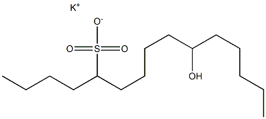 10-Hydroxypentadecane-5-sulfonic acid potassium salt Struktur