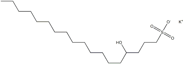 4-Hydroxyoctadecane-1-sulfonic acid potassium salt Struktur