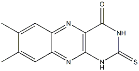 1,2-Dihydro-7,8-dimethyl-2-thioxobenzo[g]pteridin-4(3H)-one Struktur