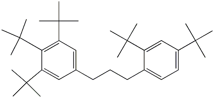 1-(3,4,5-Tri-tert-butylphenyl)-3-(2,4-di-tert-butylphenyl)propane Struktur