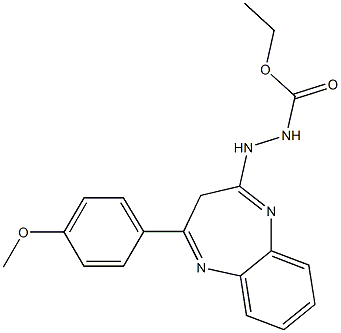 3-[4-(4-Methoxyphenyl)-3H-1,5-benzodiazepin-2-yl]carbazic acid ethyl ester Struktur