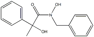 N-Benzyl-2-hydroxy-2-methyl-2-(phenyl)acetohydroxamic acid Struktur