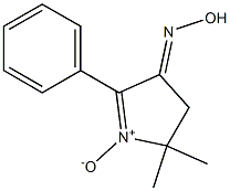 3-Hydroxyimino-5,5-dimethyl-2-phenyl-1-pyrroline 1-oxide Struktur