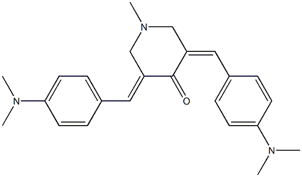 1-Methyl-3,5-bis[4-(dimethylamino)benzylidene]piperidine-4-one Struktur