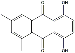 1,4-Dihydroxy-5,7-dimethyl-9,10-anthraquinone Struktur