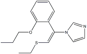 1-[(E)-2-エチルチオ-1-[2-(プロポキシ)フェニル]エテニル]-1H-イミダゾール 化學構(gòu)造式