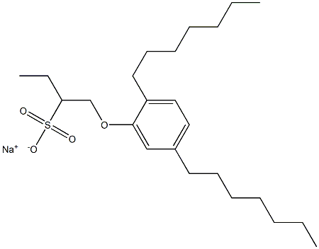 1-(2,5-Diheptylphenoxy)butane-2-sulfonic acid sodium salt Struktur